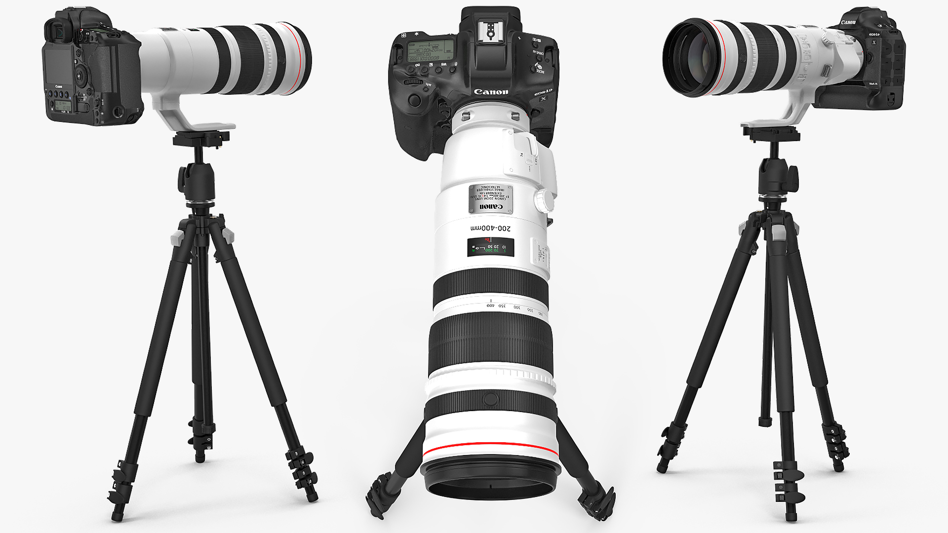 3D Canon EF 200 400mm USM Extender on Tripod