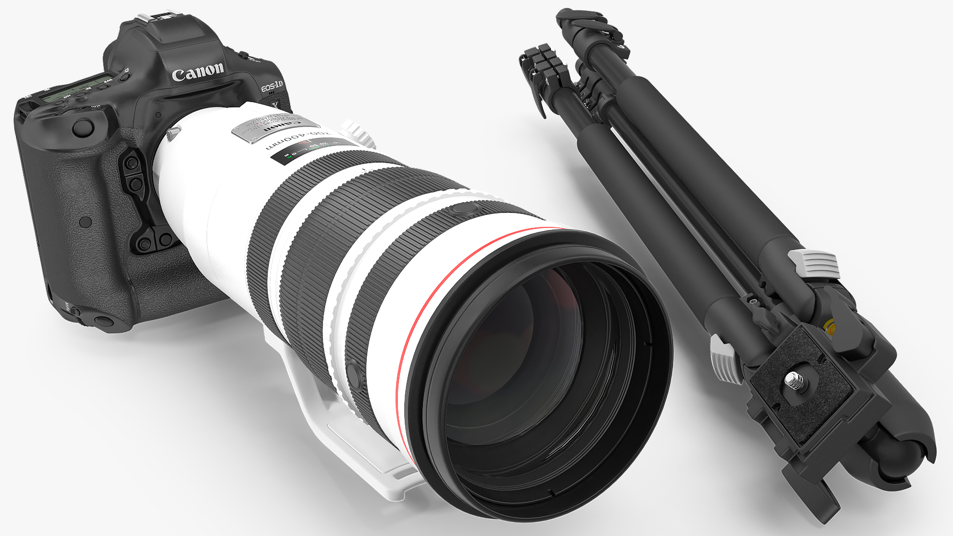 3D Canon EF 200 400mm USM Extender on Tripod