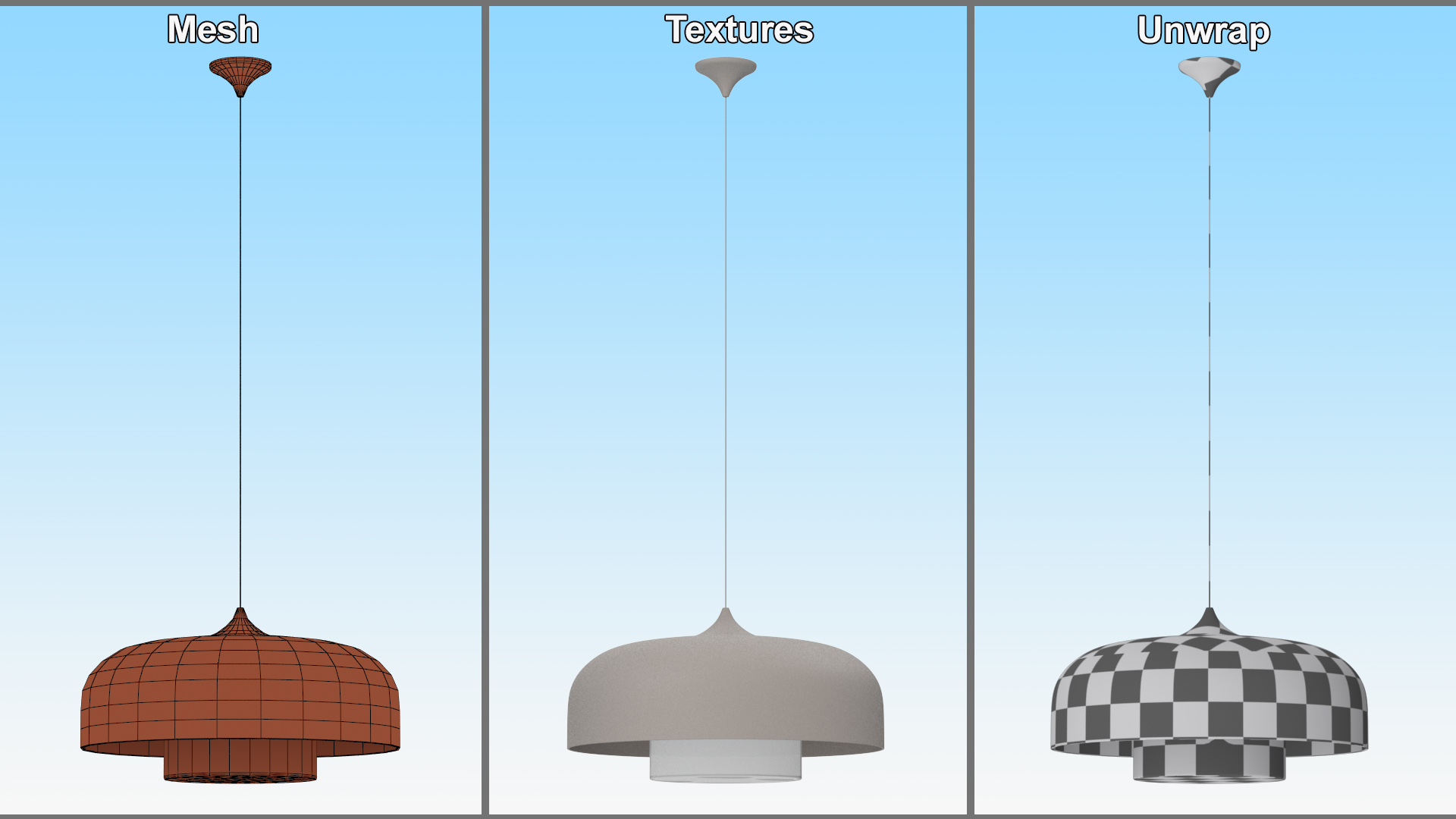 3D Ceiling Hanging Pendant Lamp model