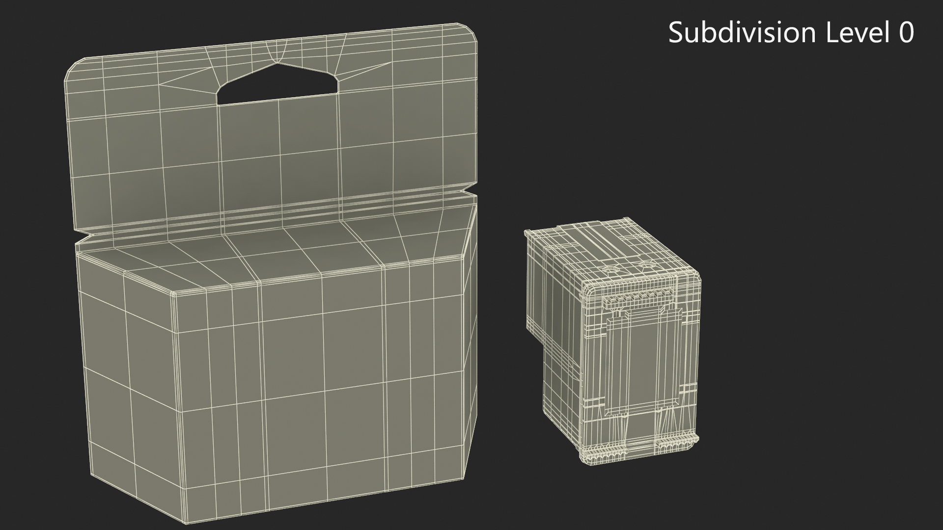 3D Box with Ink Cartridge Black model