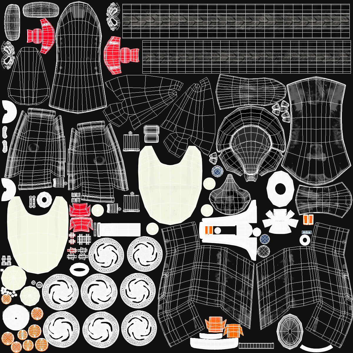 3D Road King Motorcycle Black Parked model