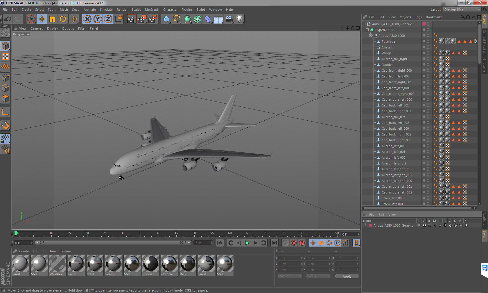 Airbus A380 1000 Generic 3D model