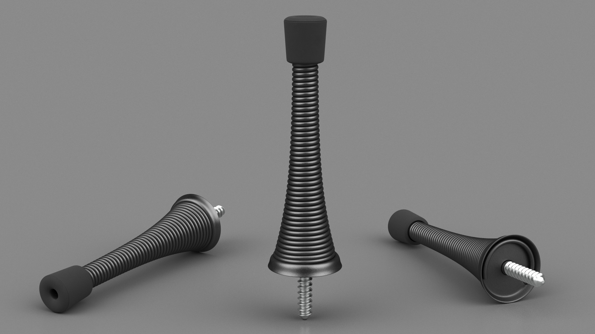 3D Black Spring Door Wedge model