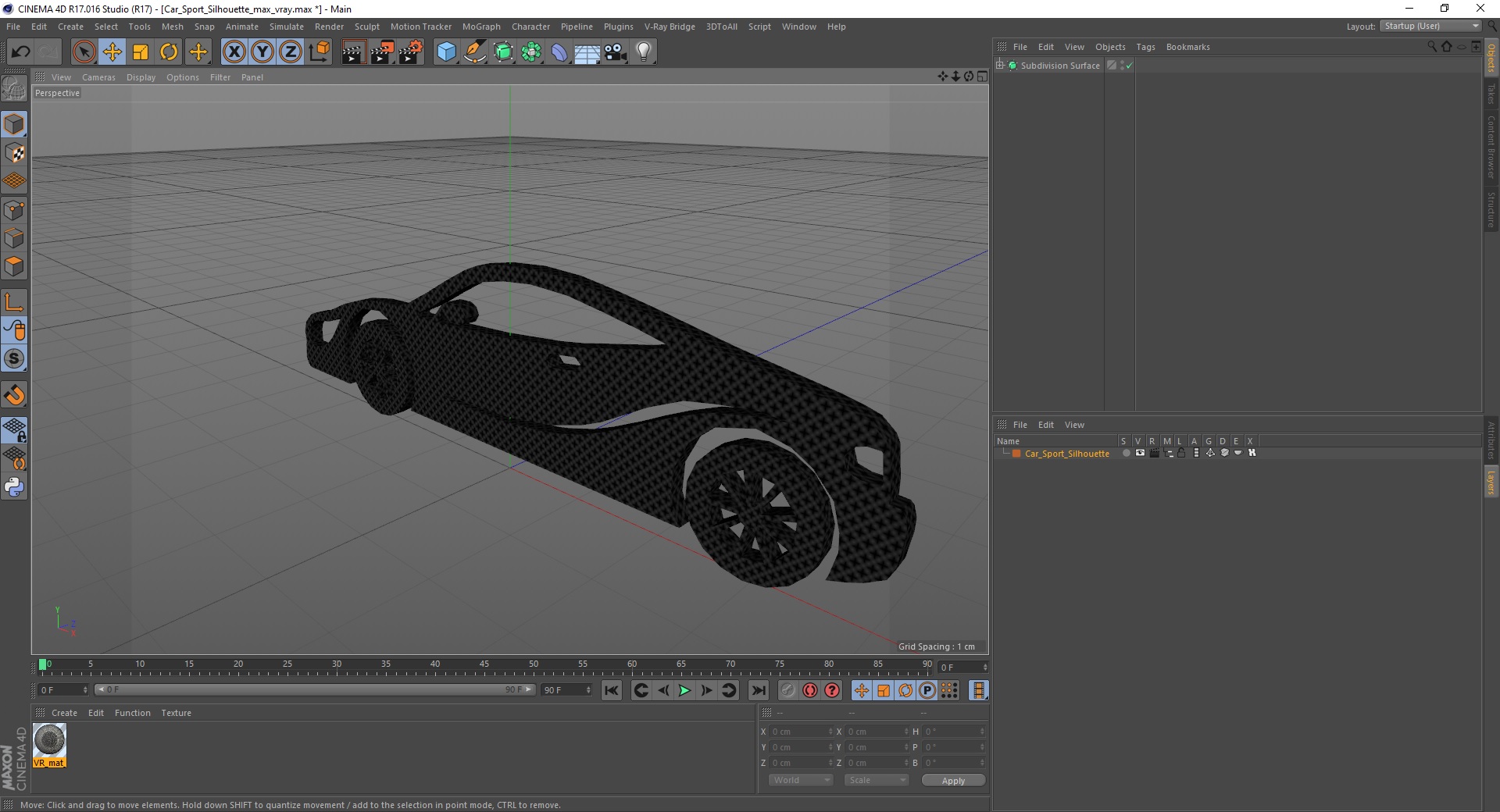 3D model Car Sport Silhouette