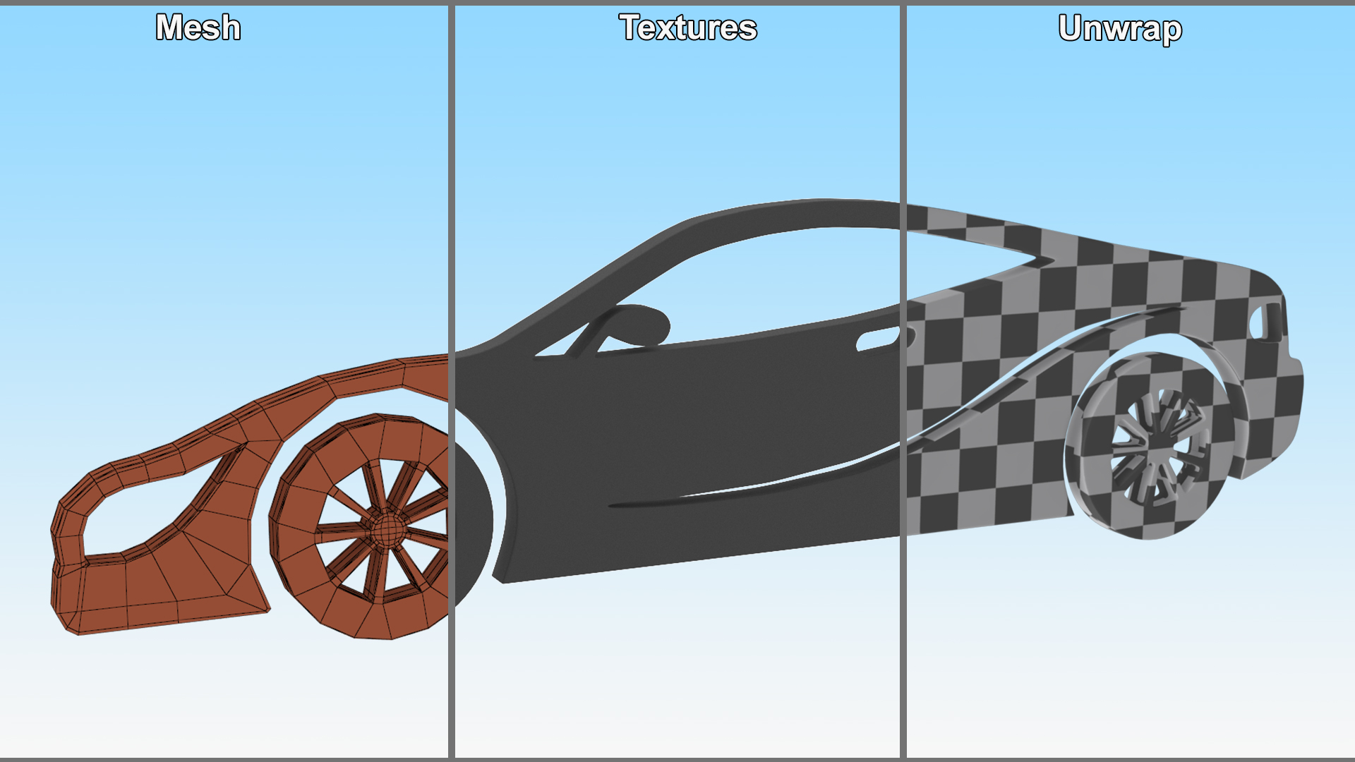 3D model Car Sport Silhouette