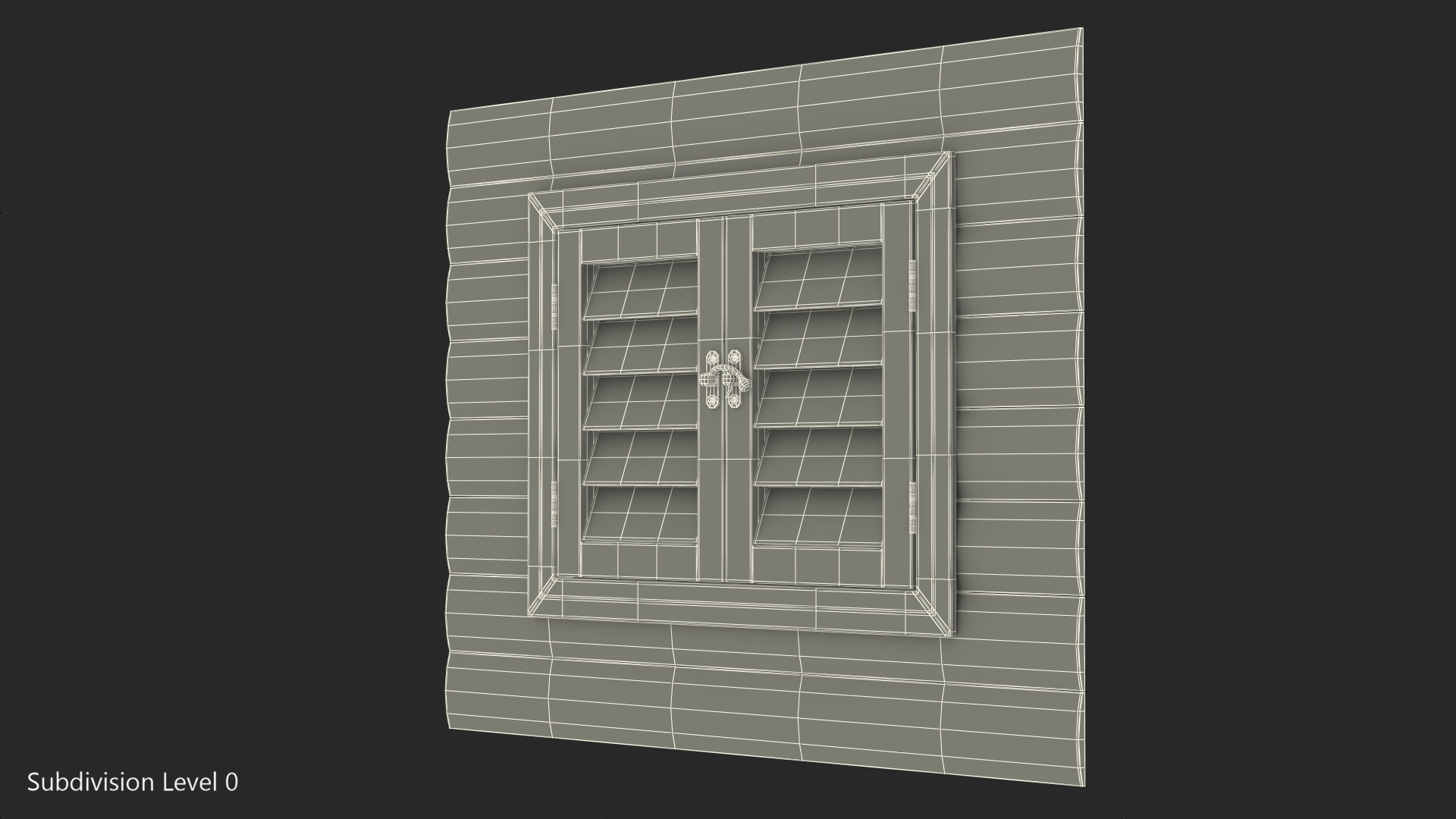 Wooden Window Frame 3D model