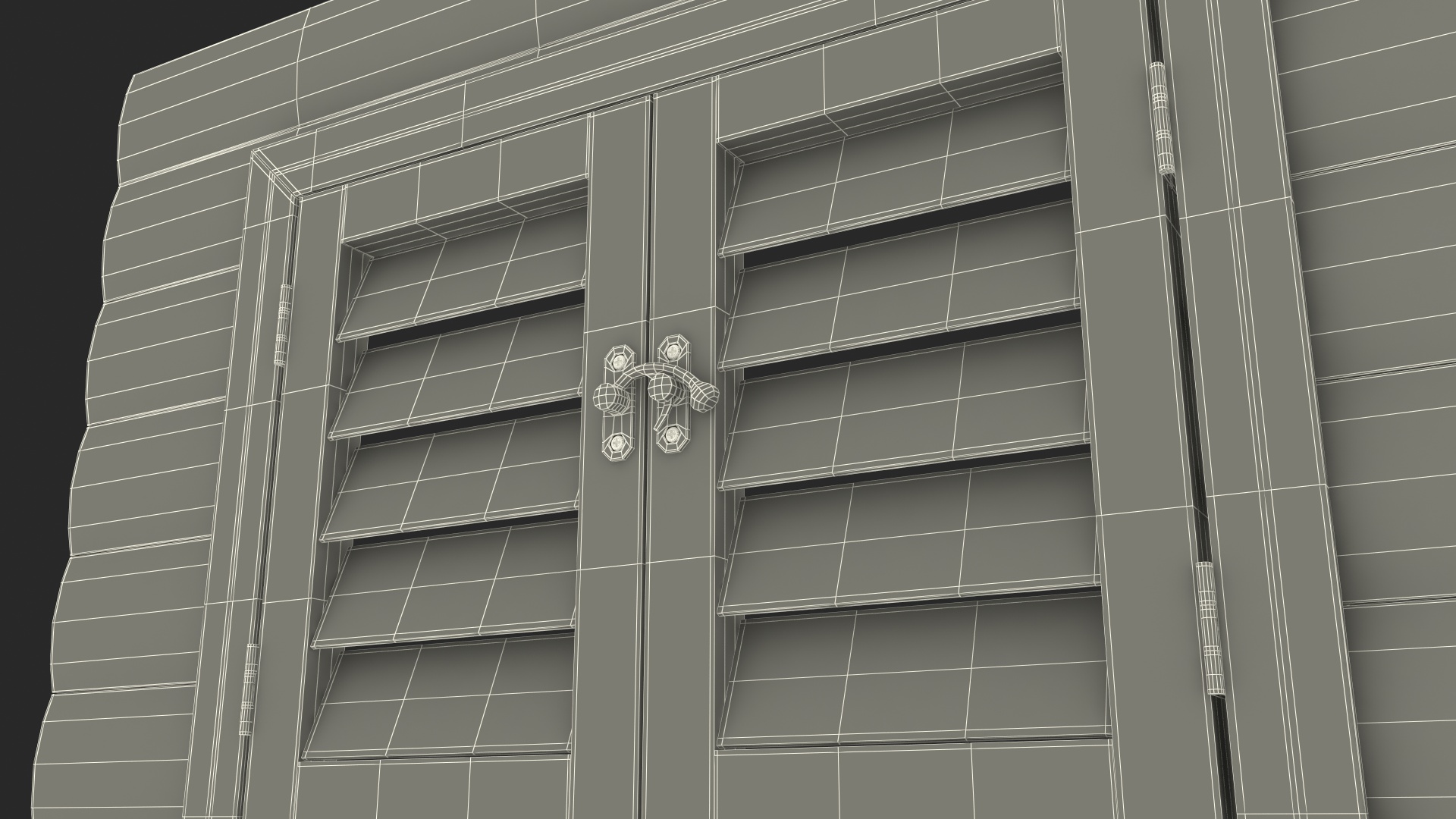 Wooden Window Frame 3D model