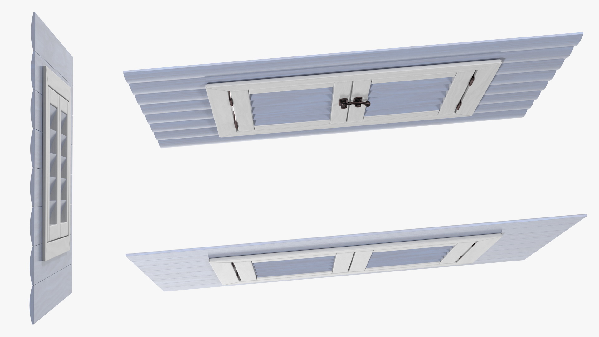 Wooden Window Frame 3D model