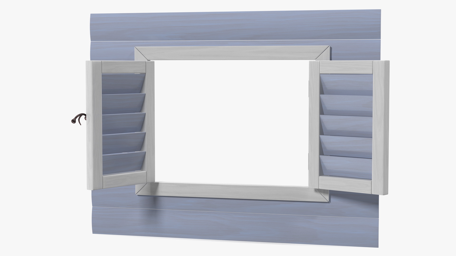 Wooden Window Frame 3D model