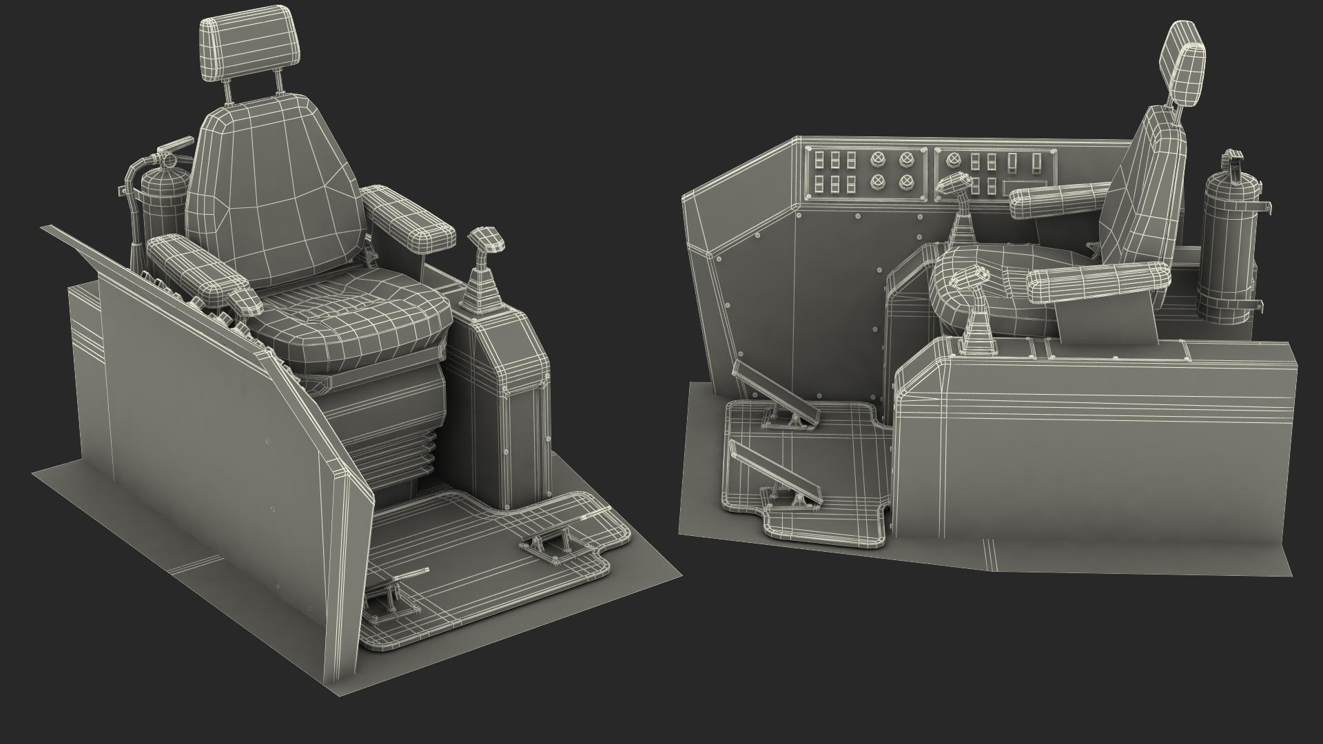 Feller Buncher Seat 3D model