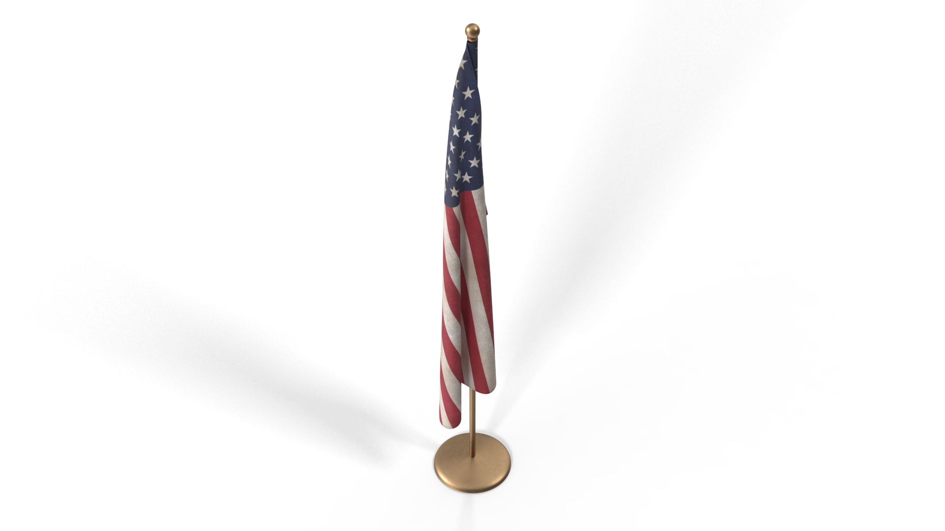 3D model Indoor American Flag
