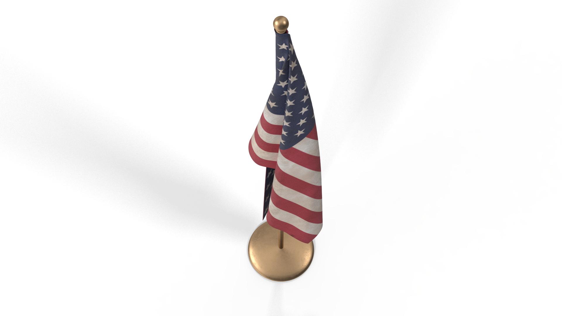 3D model Indoor American Flag