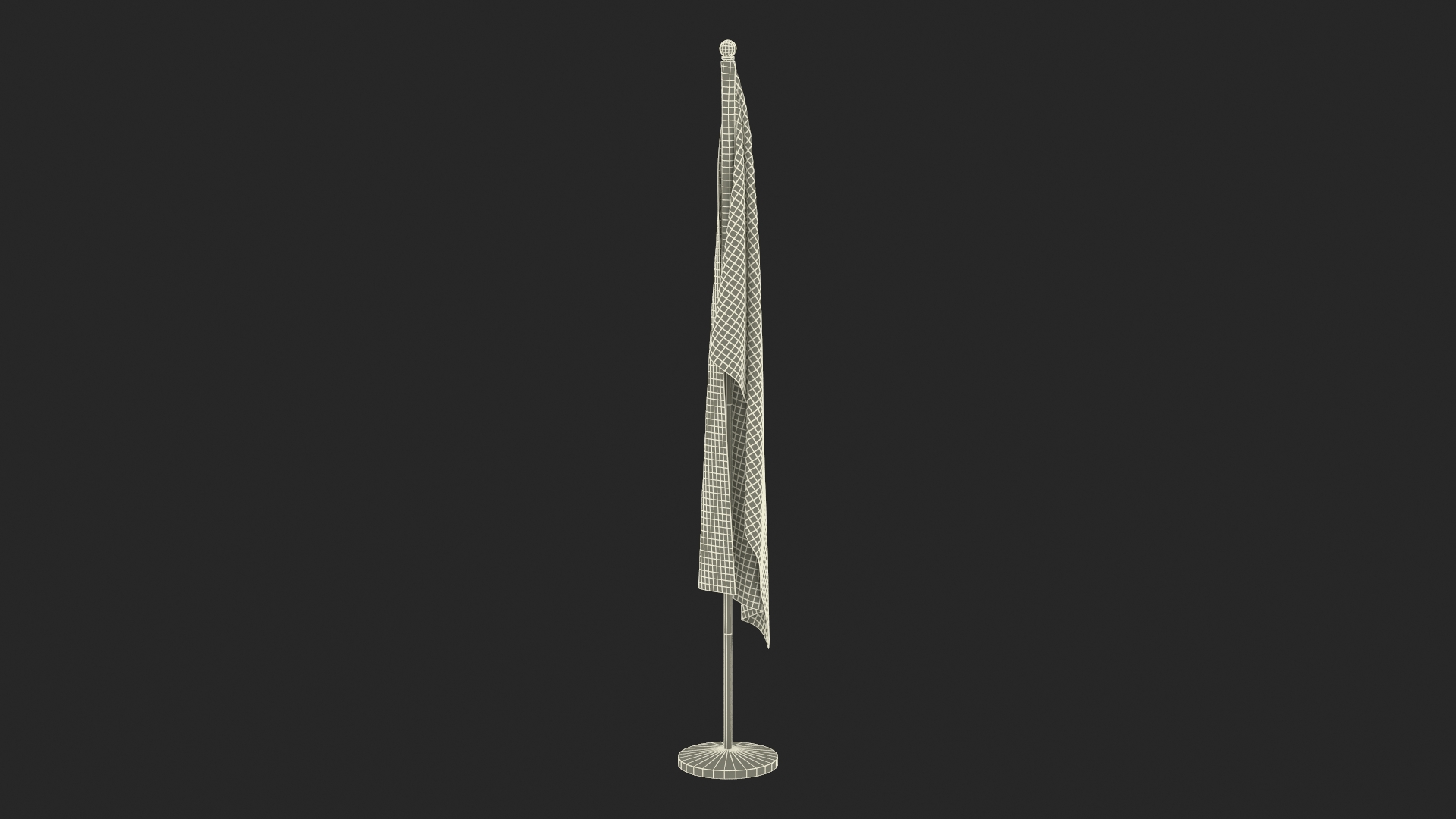 3D model Indoor American Flag