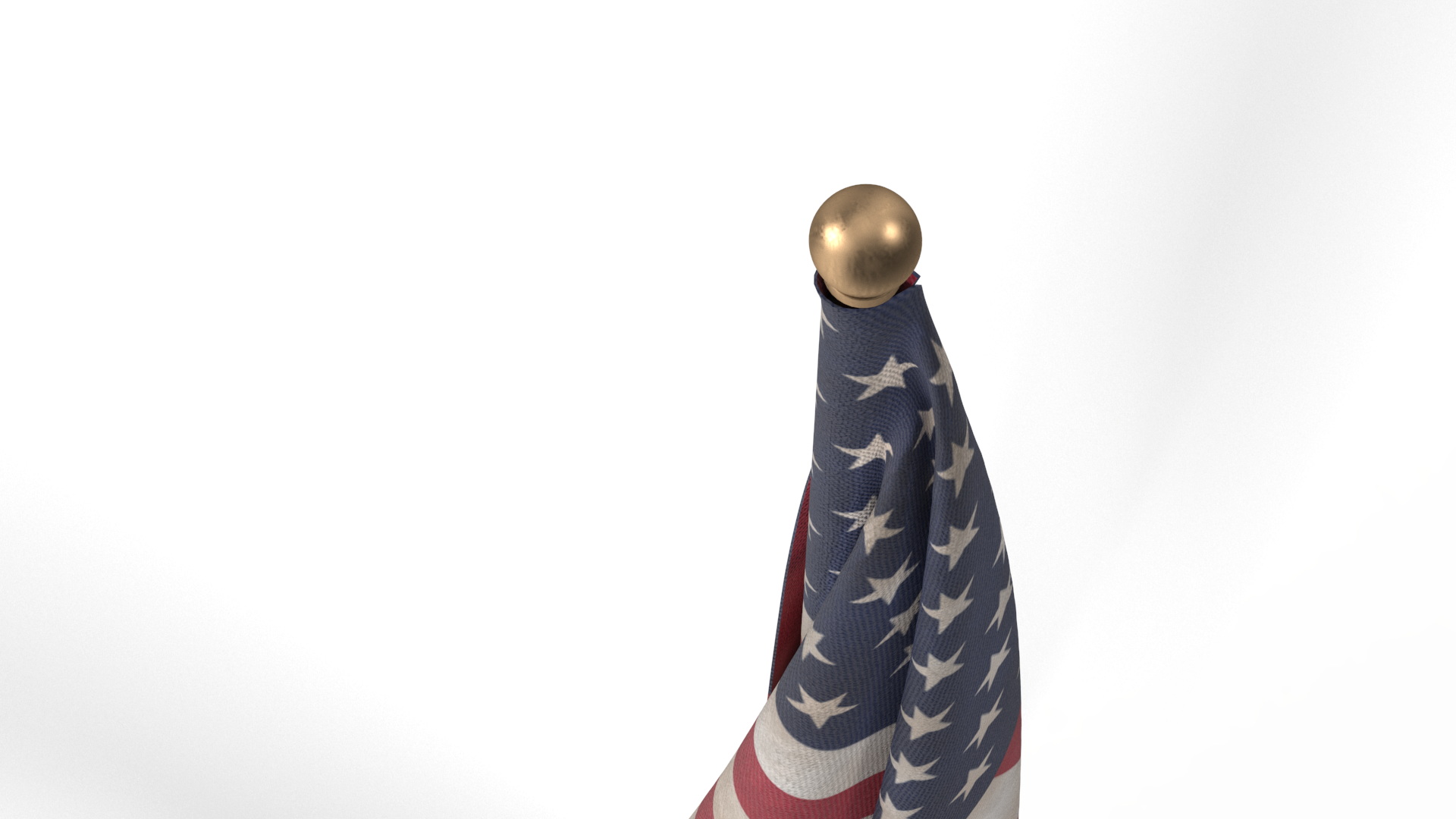 3D model Indoor American Flag