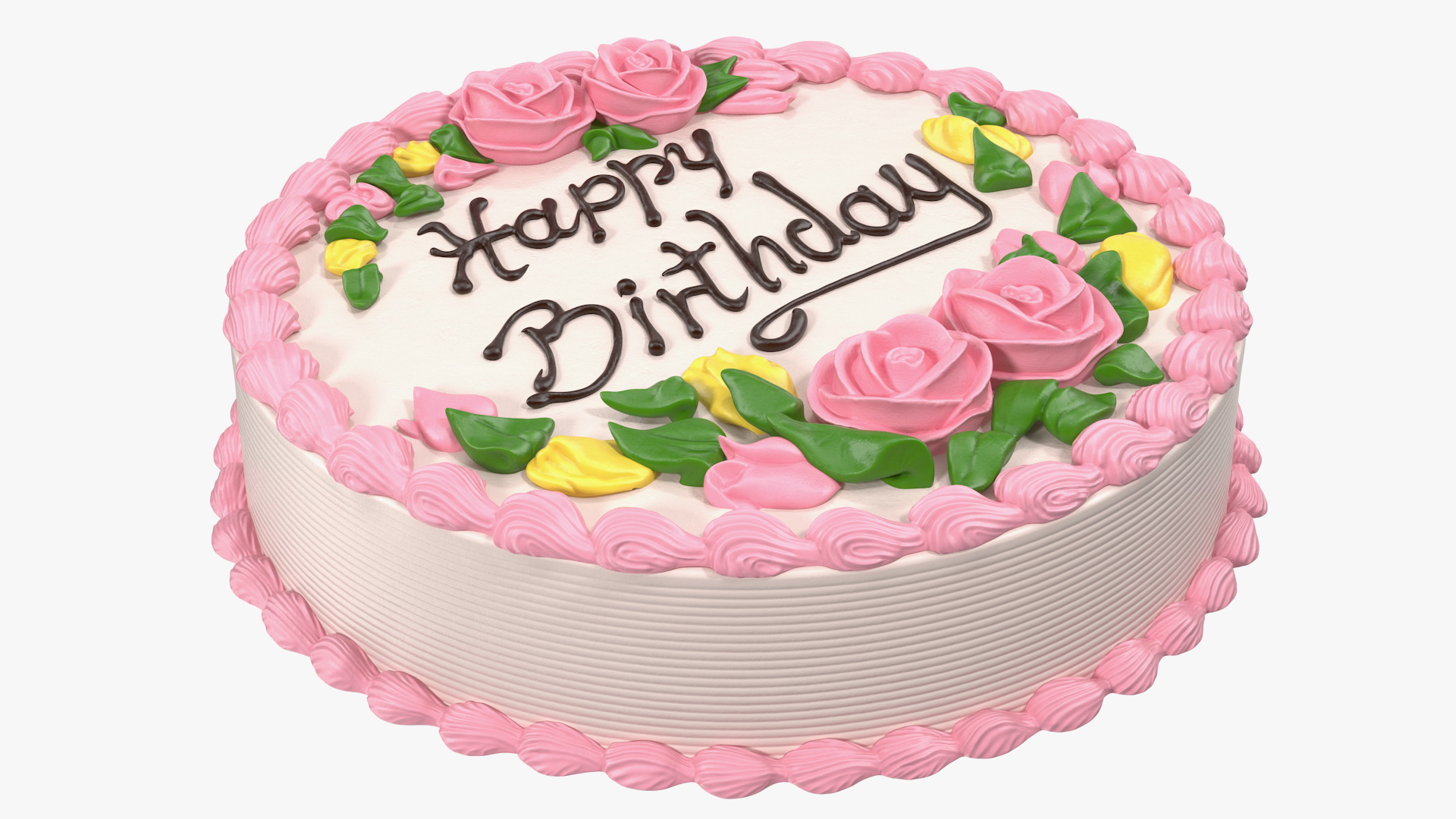 3D model Cake Stand Metal with Birthday Cake