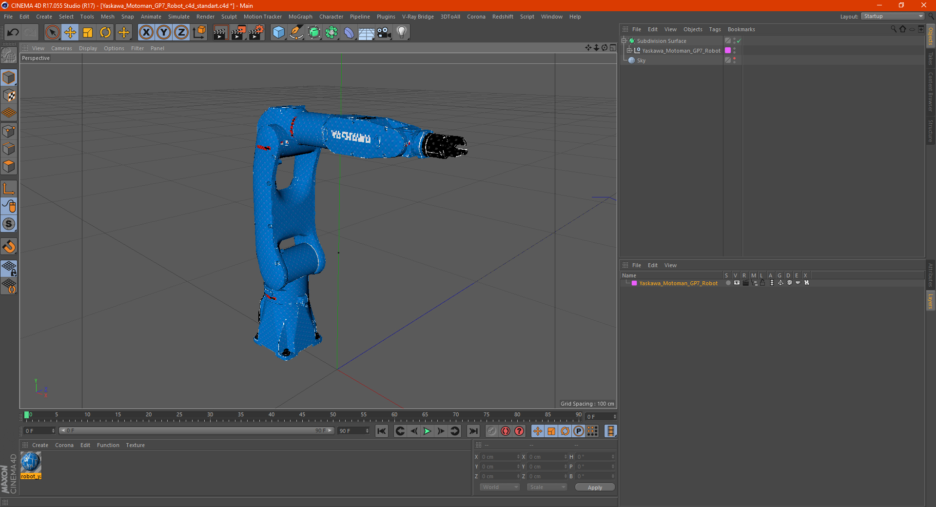 3D model Yaskawa Motoman GP7 Robot
