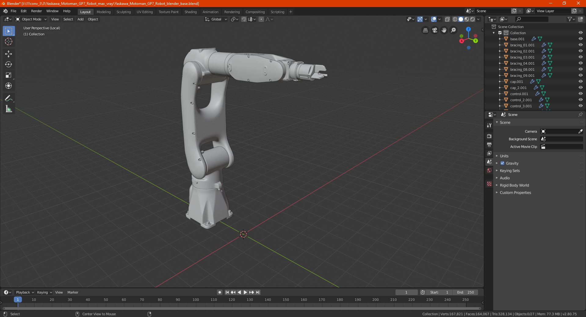 3D model Yaskawa Motoman GP7 Robot