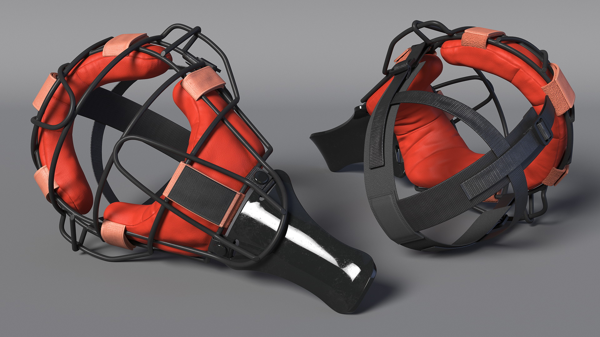 3D model Baseball Catcher Mask Red