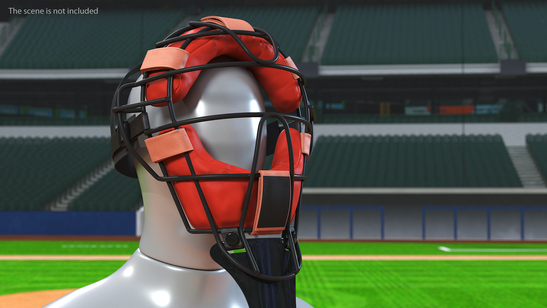 3D model Baseball Catcher Mask Red