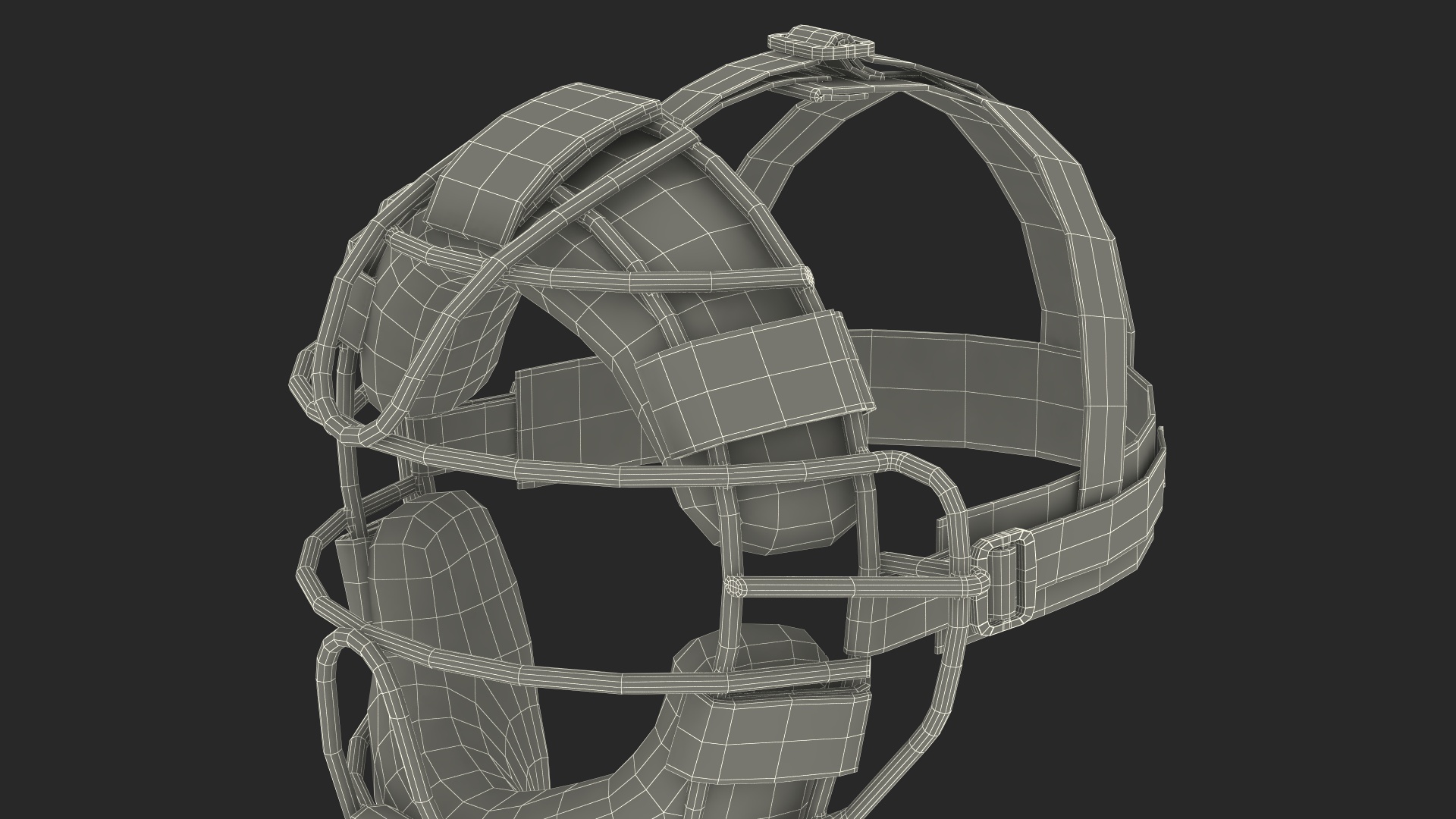 3D model Baseball Catcher Mask Red