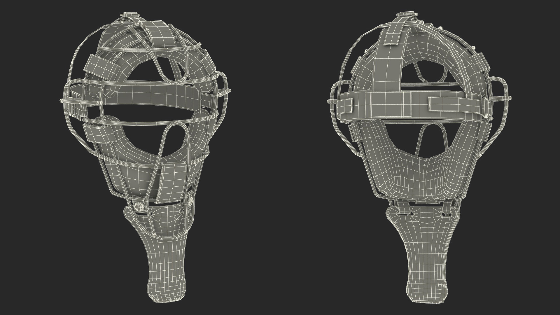 3D model Baseball Catcher Mask Red