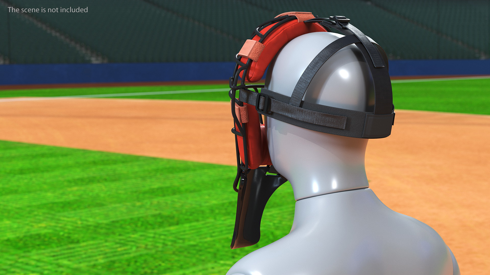 3D model Baseball Catcher Mask Red