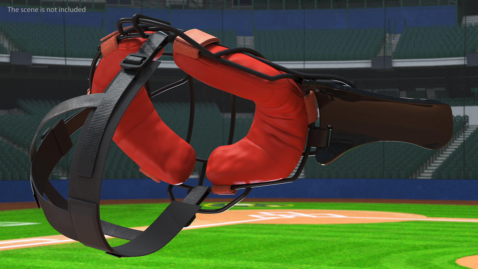 3D model Baseball Catcher Mask Red