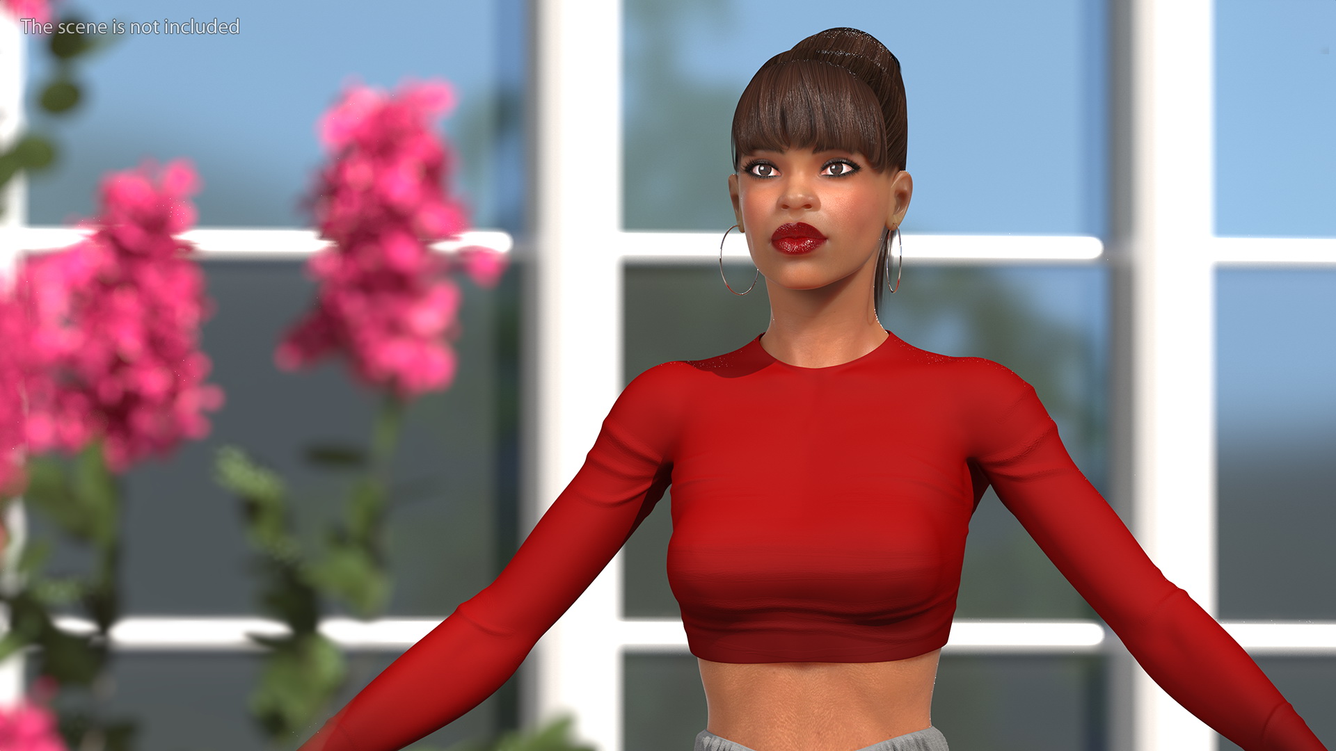 Light Skin City Style Woman T Pose 3D model