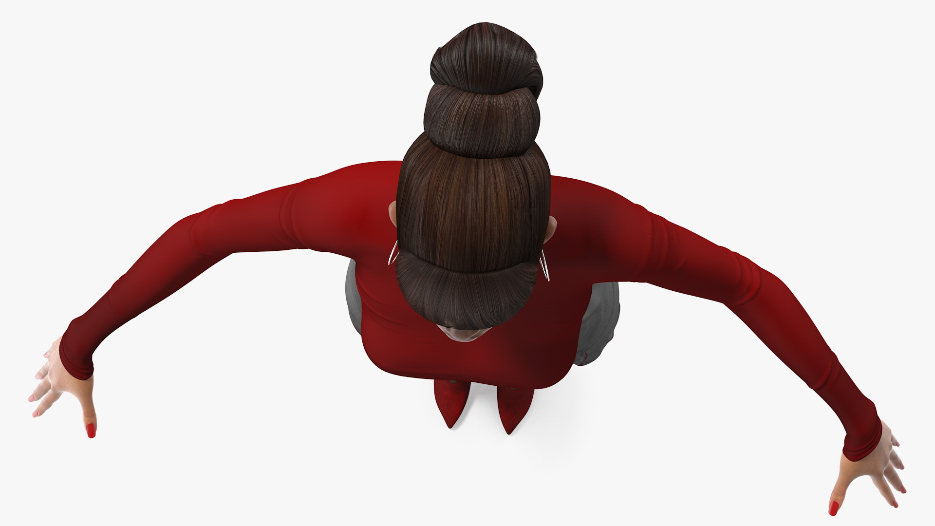 Light Skin City Style Woman T Pose 3D model