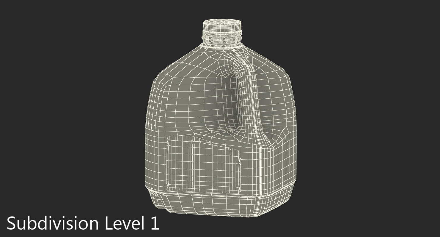 3D Milk Gallon Plastic Jug model