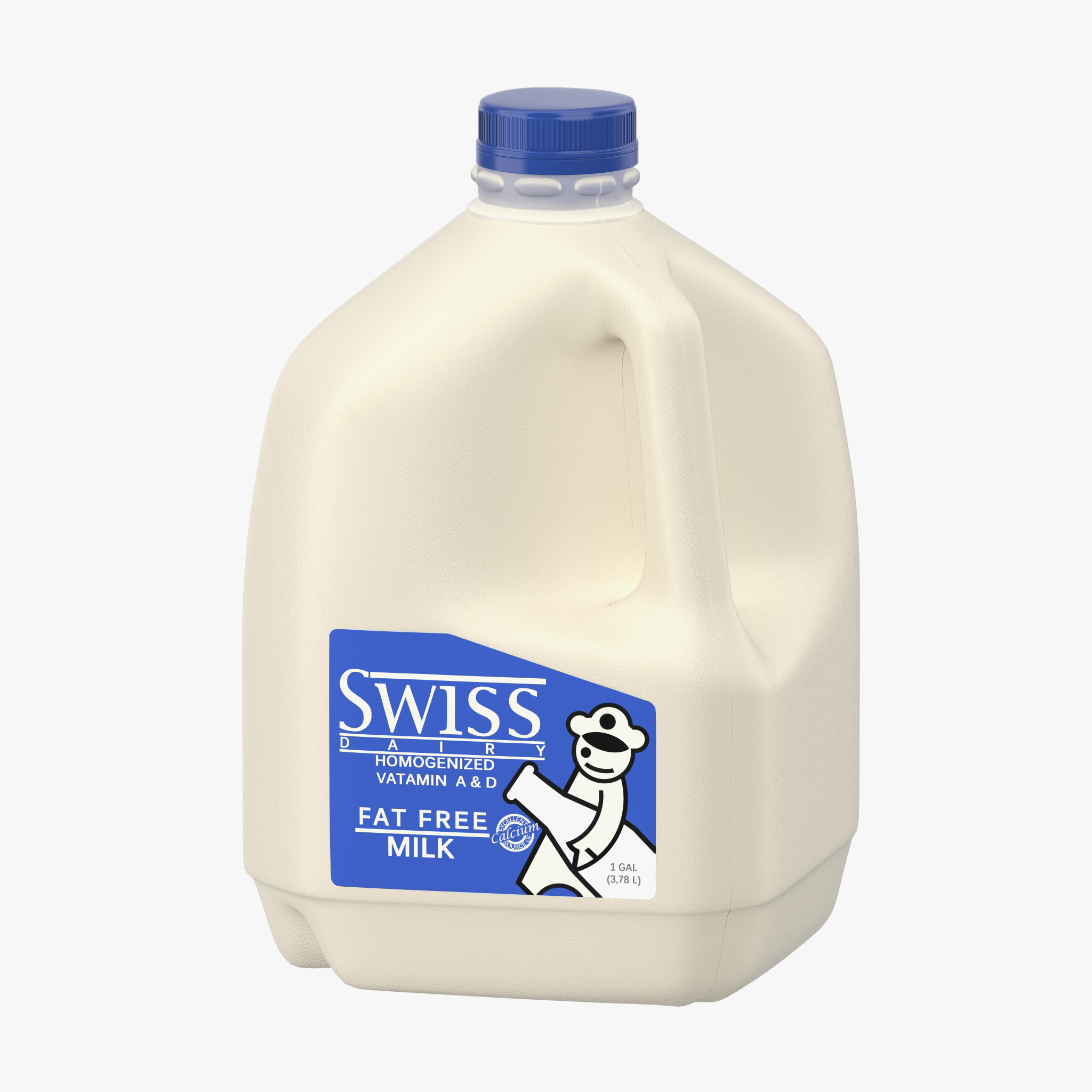 3D Milk Gallon Plastic Jug model
