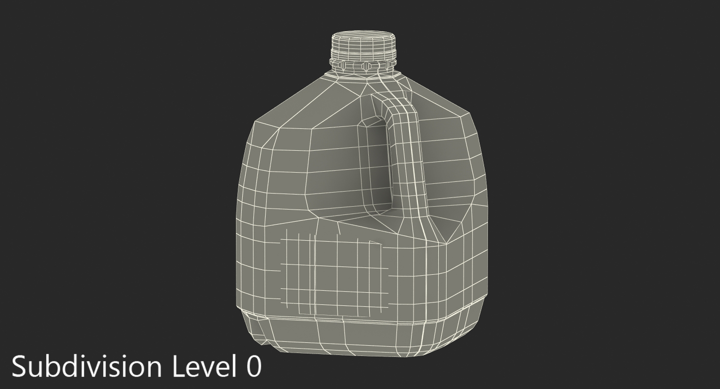 3D Milk Gallon Plastic Jug model