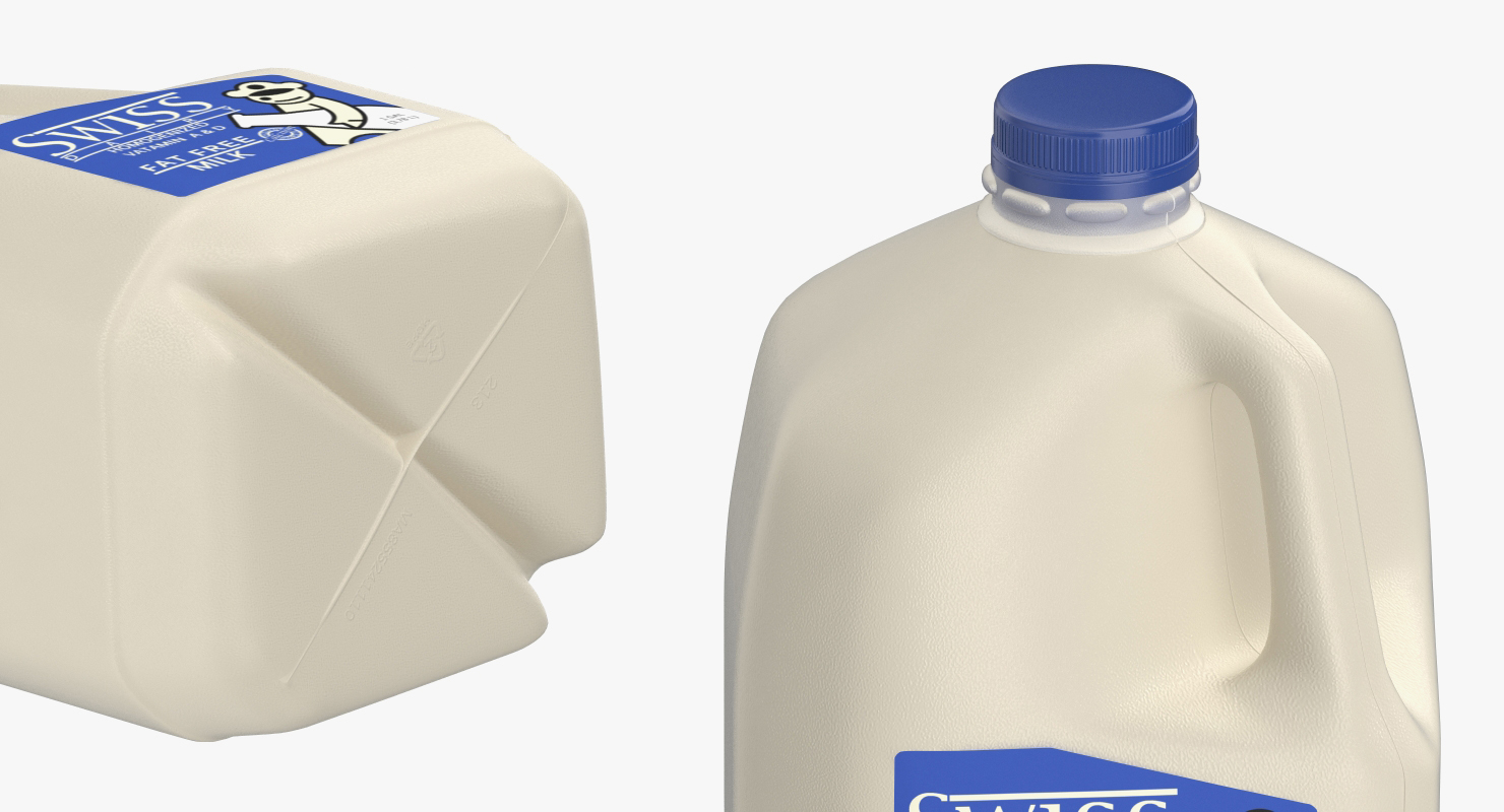 3D Milk Gallon Plastic Jug model