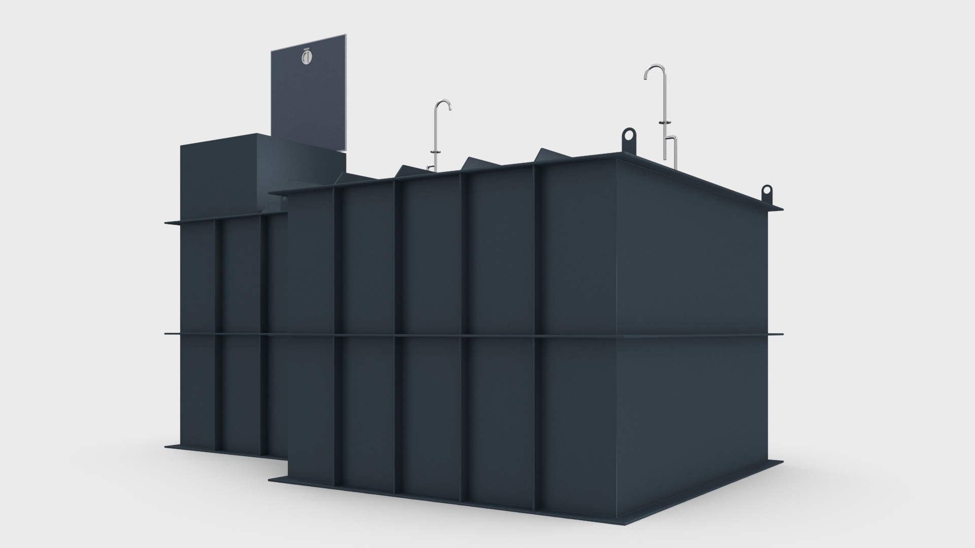 3D Private Underground Bunker with People model