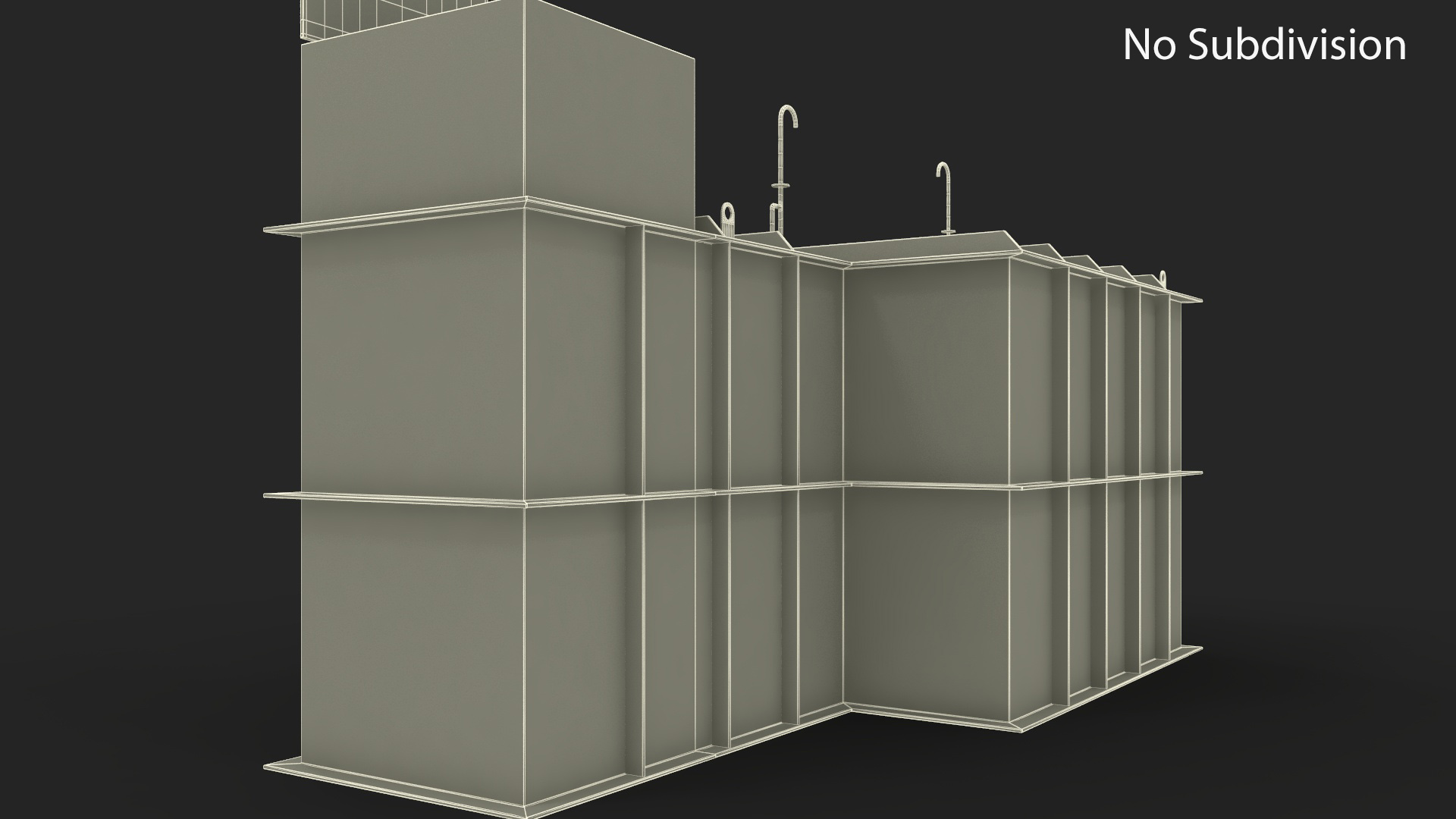 3D Private Underground Bunker with People model