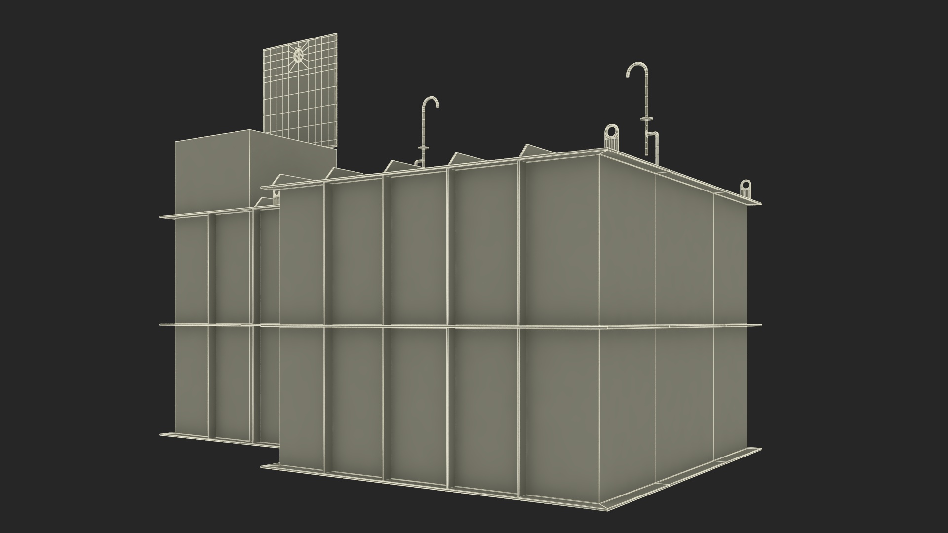 3D Private Underground Bunker with People model