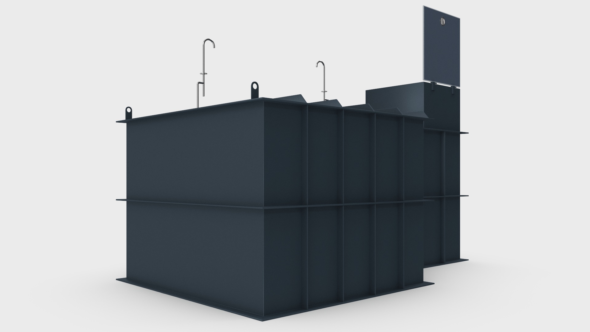 3D Private Underground Bunker with People model