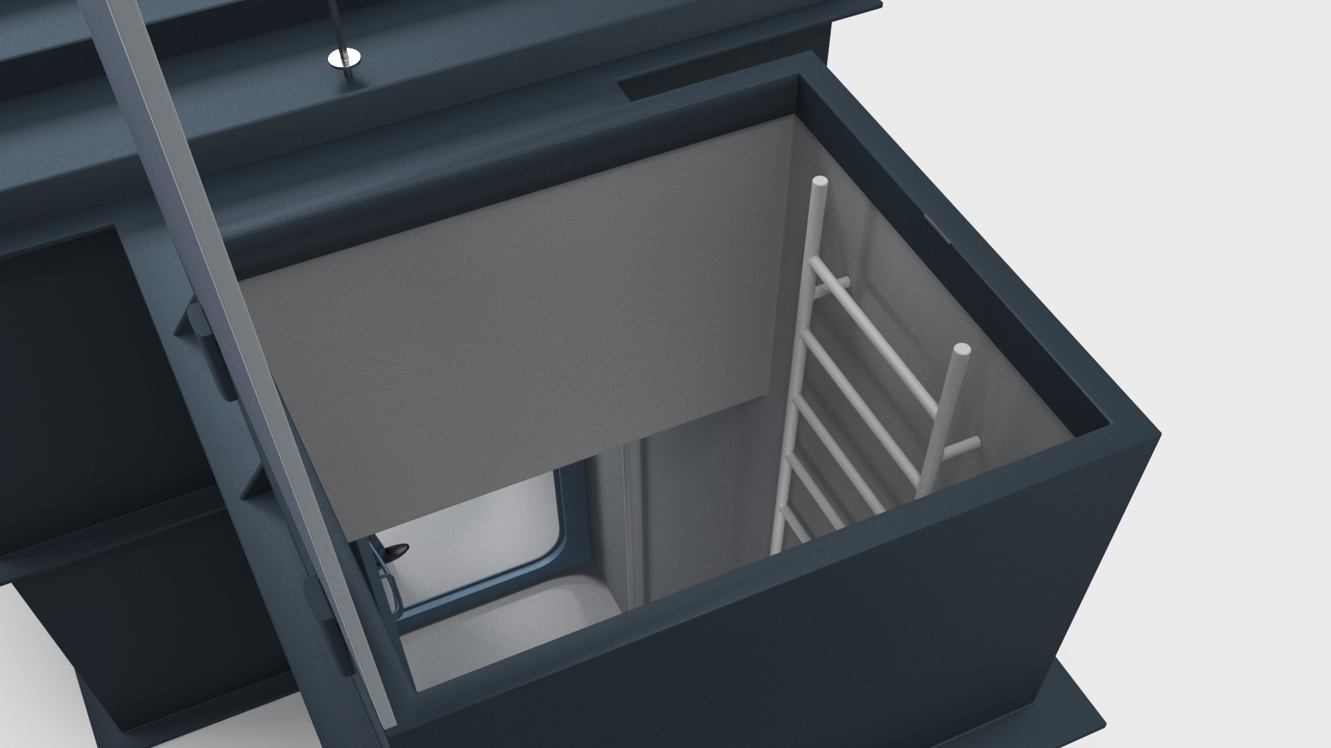 3D Private Underground Bunker with People model