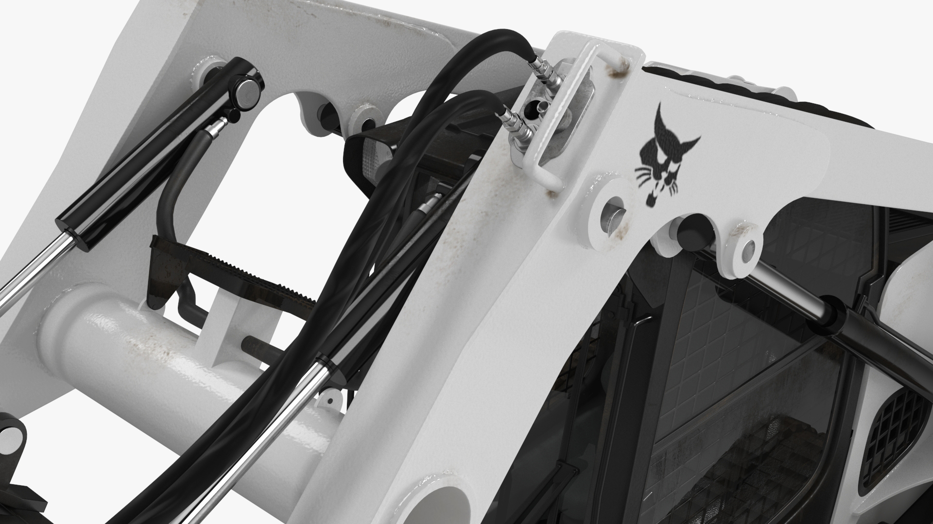 Bobcat Compact Track Loader with Auger Attachment 3D model
