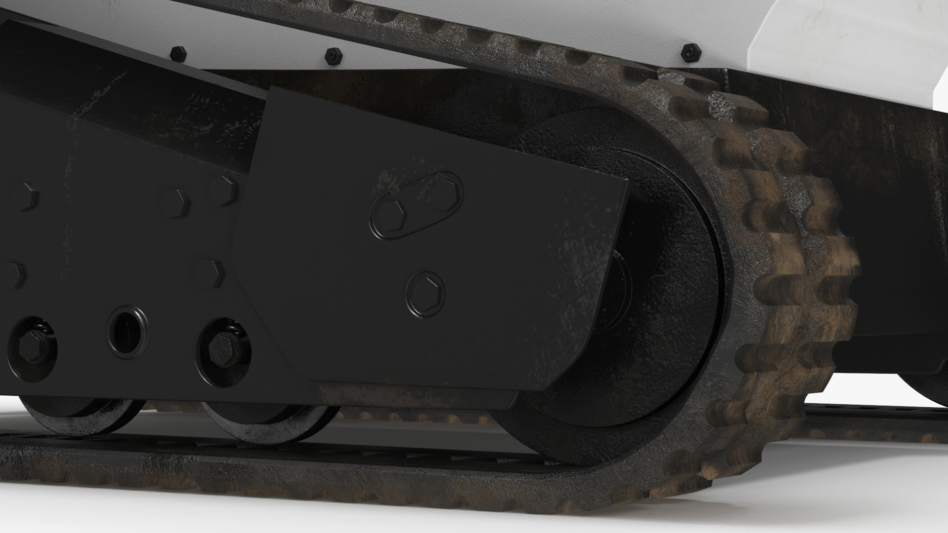Bobcat Compact Track Loader with Auger Attachment 3D model