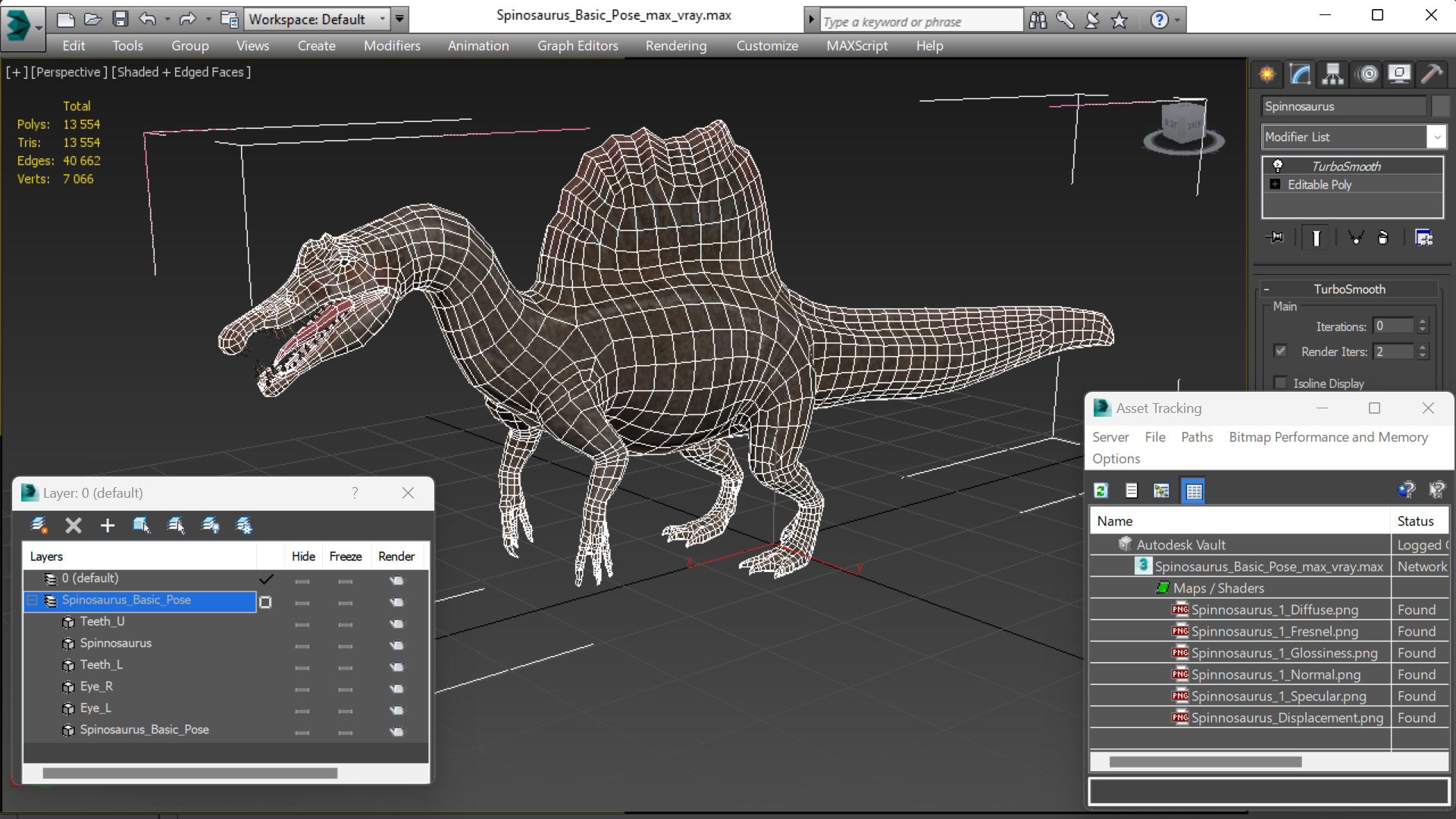 Spinosaurus Basic Pose 3D