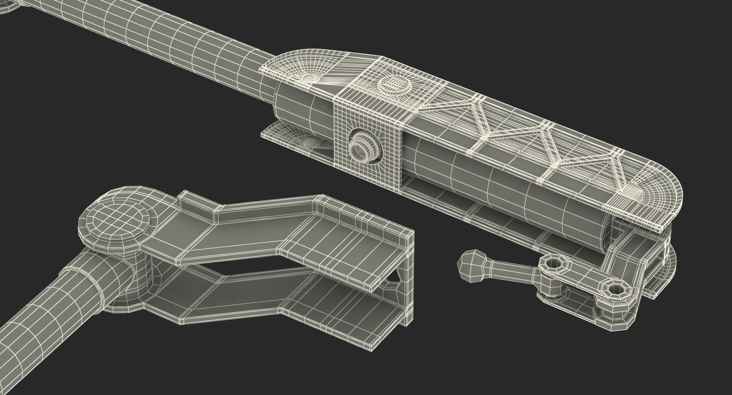 3D Sci Fi Painted Hydraulic Cylinders Set model