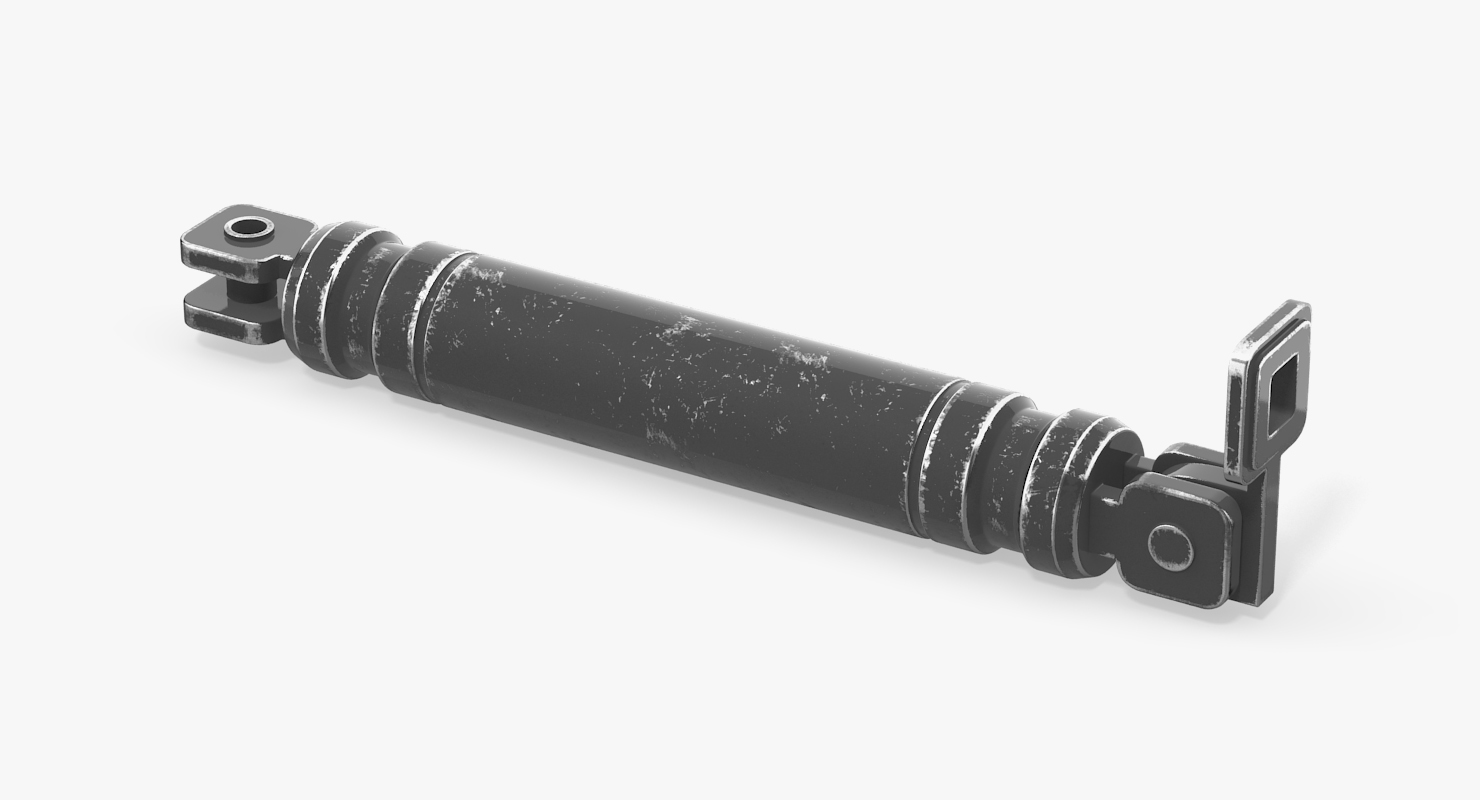 3D Sci Fi Painted Hydraulic Cylinders Set model