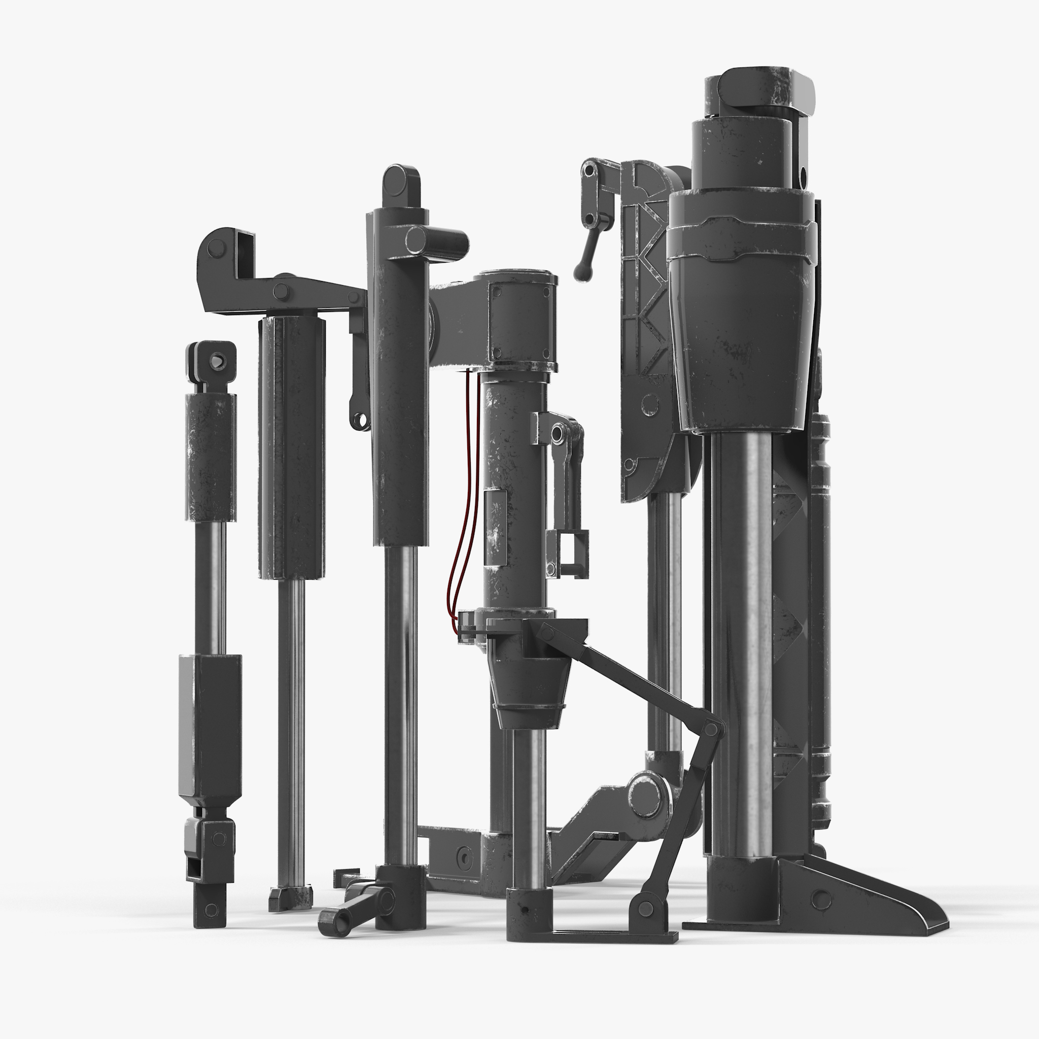 Sci-Fi Painted Hydraulic Cylinders Set