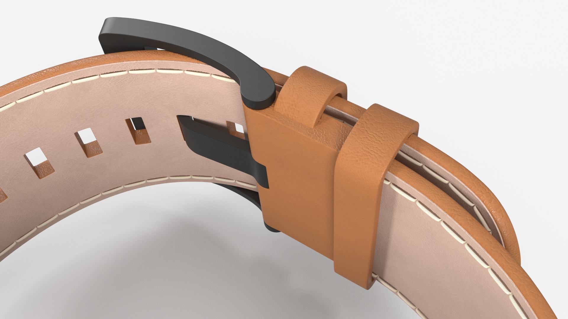 3D model Smart Watch Sony with Leather Strap