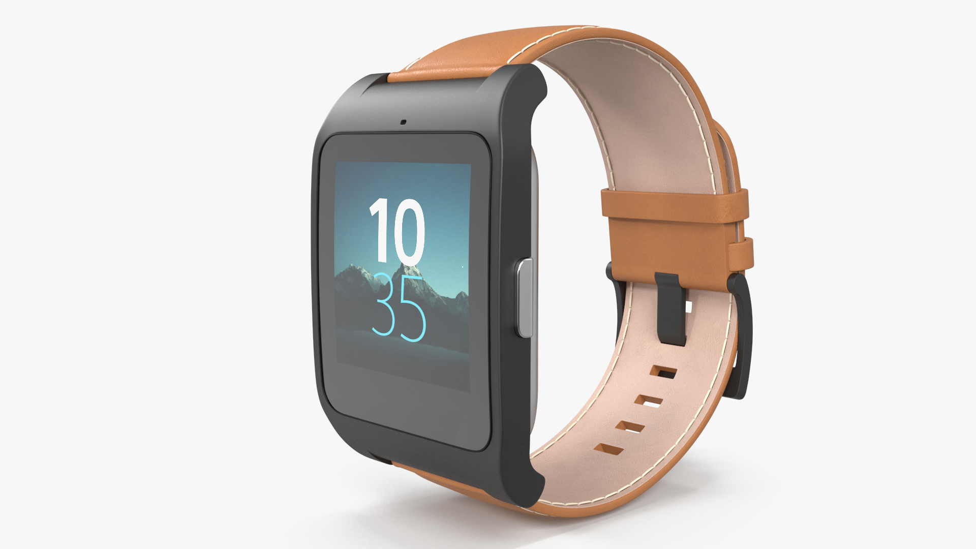 3D model Smart Watch Sony with Leather Strap