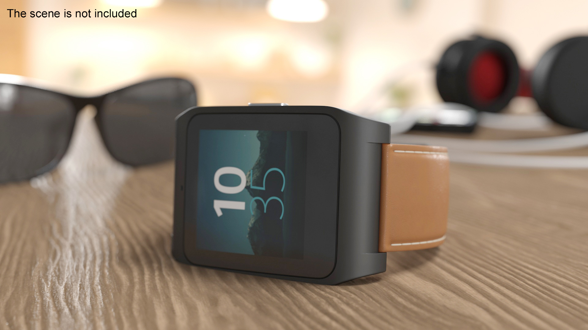 3D model Smart Watch Sony with Leather Strap