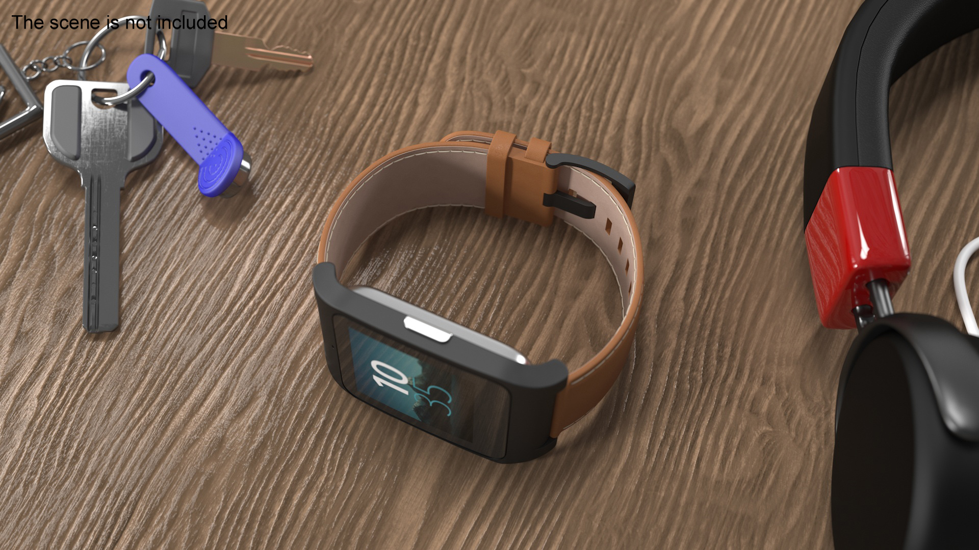 3D model Smart Watch Sony with Leather Strap