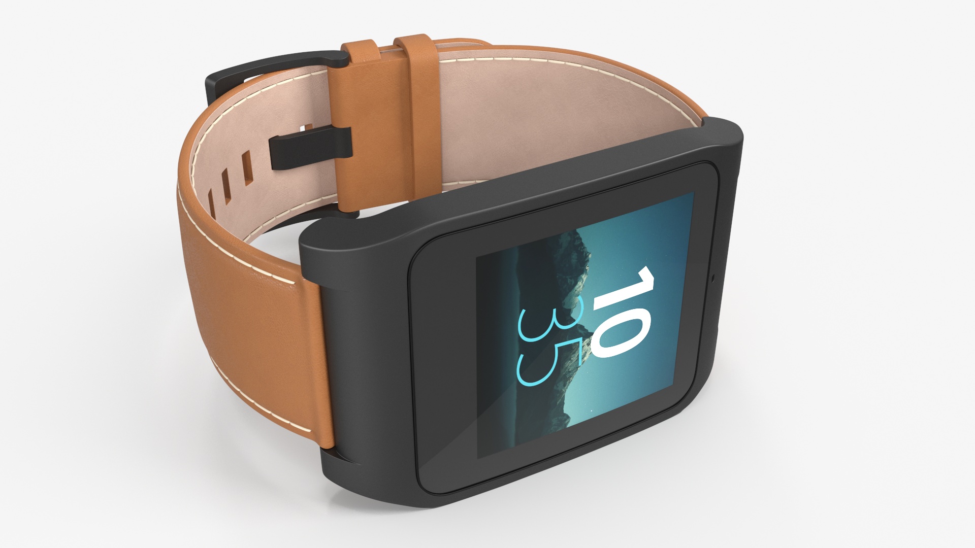 3D model Smart Watch Sony with Leather Strap