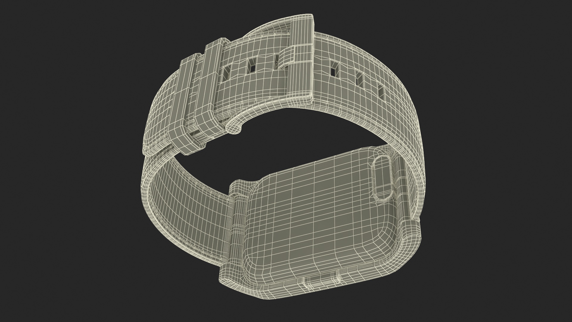3D model Smart Watch Sony with Leather Strap